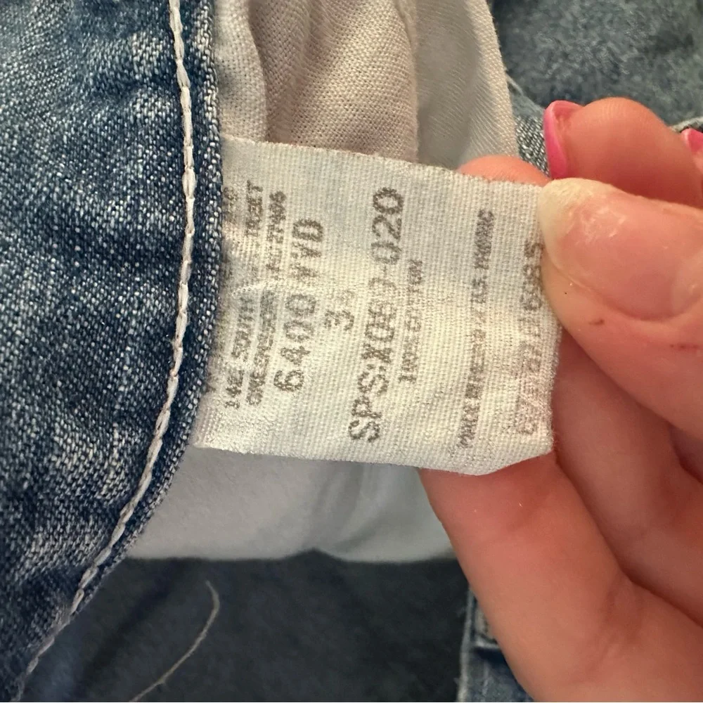 Vintage Y2K Wrangler Denim Cargo Shorts Size 34 Blue Jean Jorts Cotton Carpenter - Picture 7 of 7